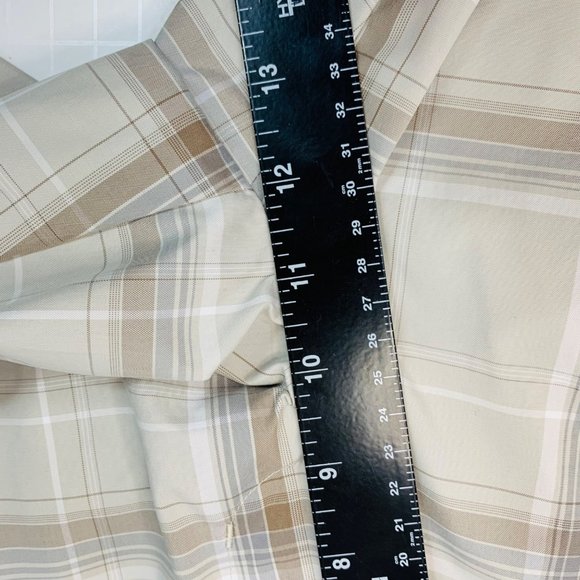 Ben Hogan Tan Plaid Performance Shorts Mens 40 Golf Classic Fit Khaki Flat Front - Picture 11 of 14